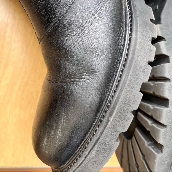 Vagabond Shoemaker Kenova Black Leather Chelsea Chunky Sole Ankle Boot Sz EU 40 - Picture 13 of 16